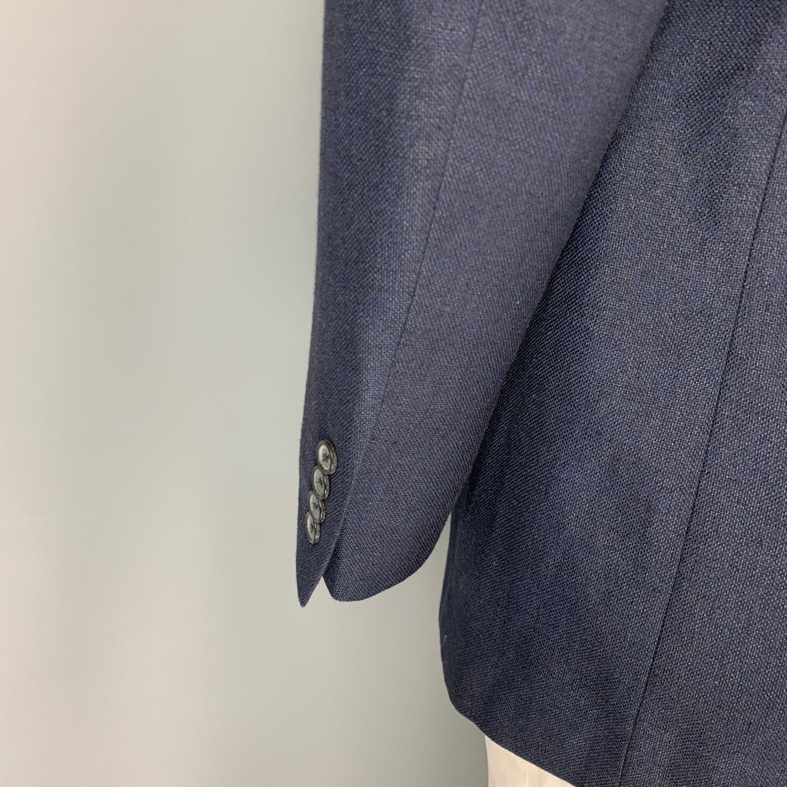 Brooks Brothers Size 48 Long Navy Silk Blend Single Breasted Sport Coat Size 48R - 4 Thumbnail