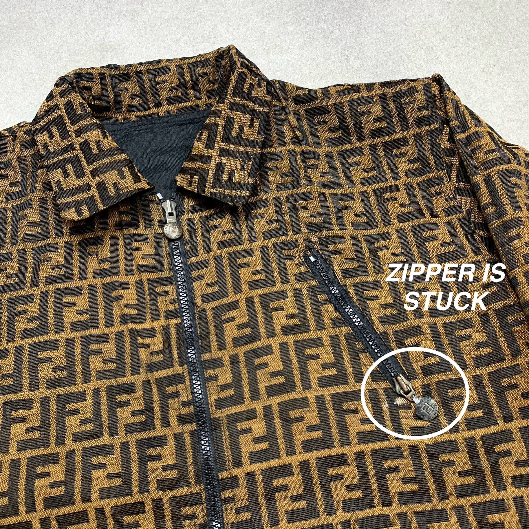 Fendi Vintage Fendi Zucca Monogram Jacket Reversible Size US M / EU 48-50 / 2 - 3 Thumbnail