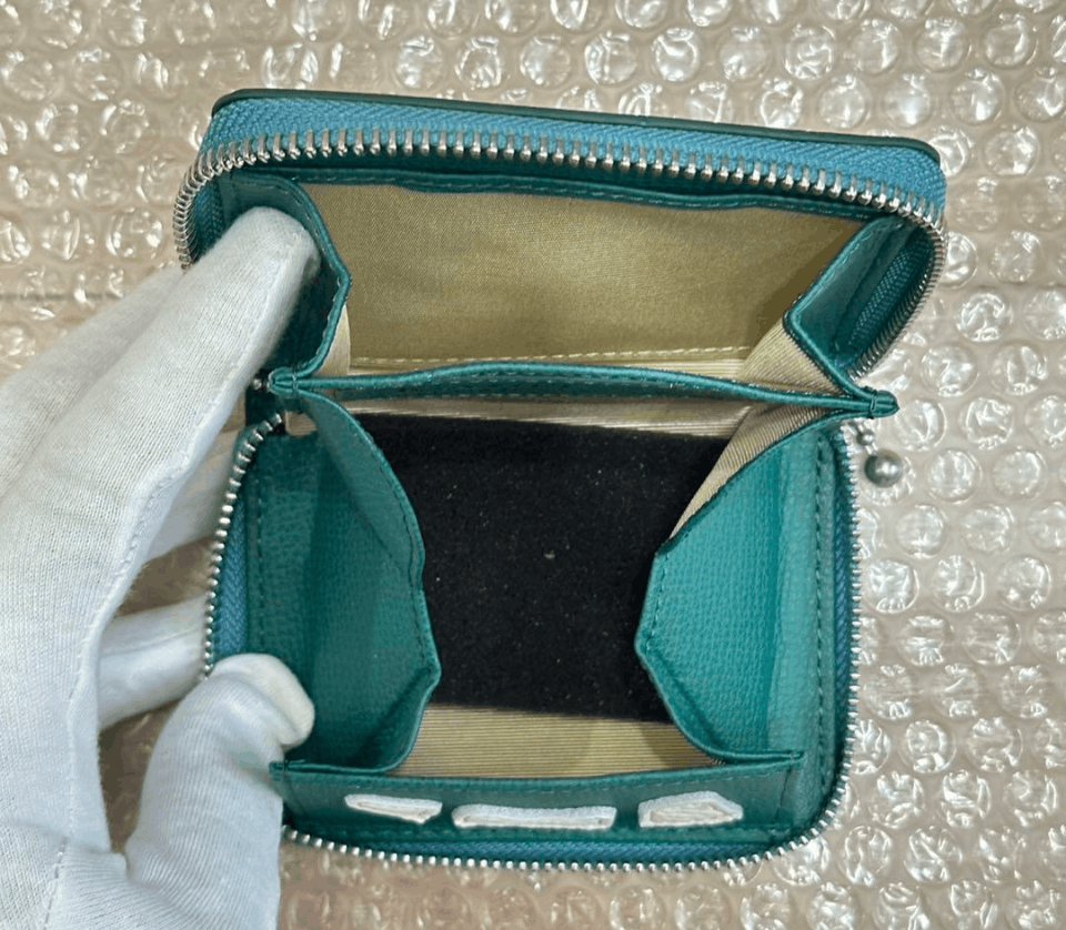 Kapital Kapital Bone Hand embroidered Leather Mini Wallet Size ONE SIZE - 5 Thumbnail