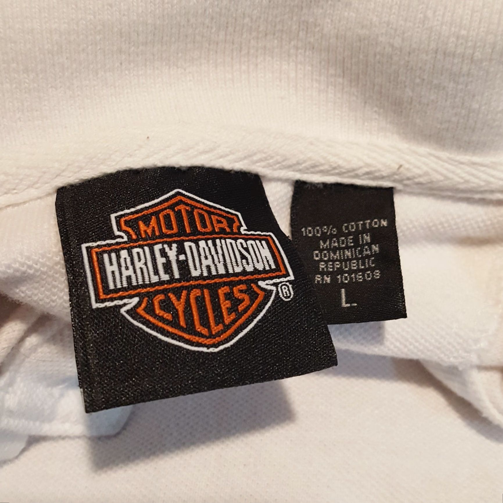 Harley Davidson Harley-Davidson 100 Year Anniversary VTG Motorcycle Polo Shirt Size L White Biker Work Polo Shirt Size US L / EU 52-54 / 3 - 8 Thumbnail