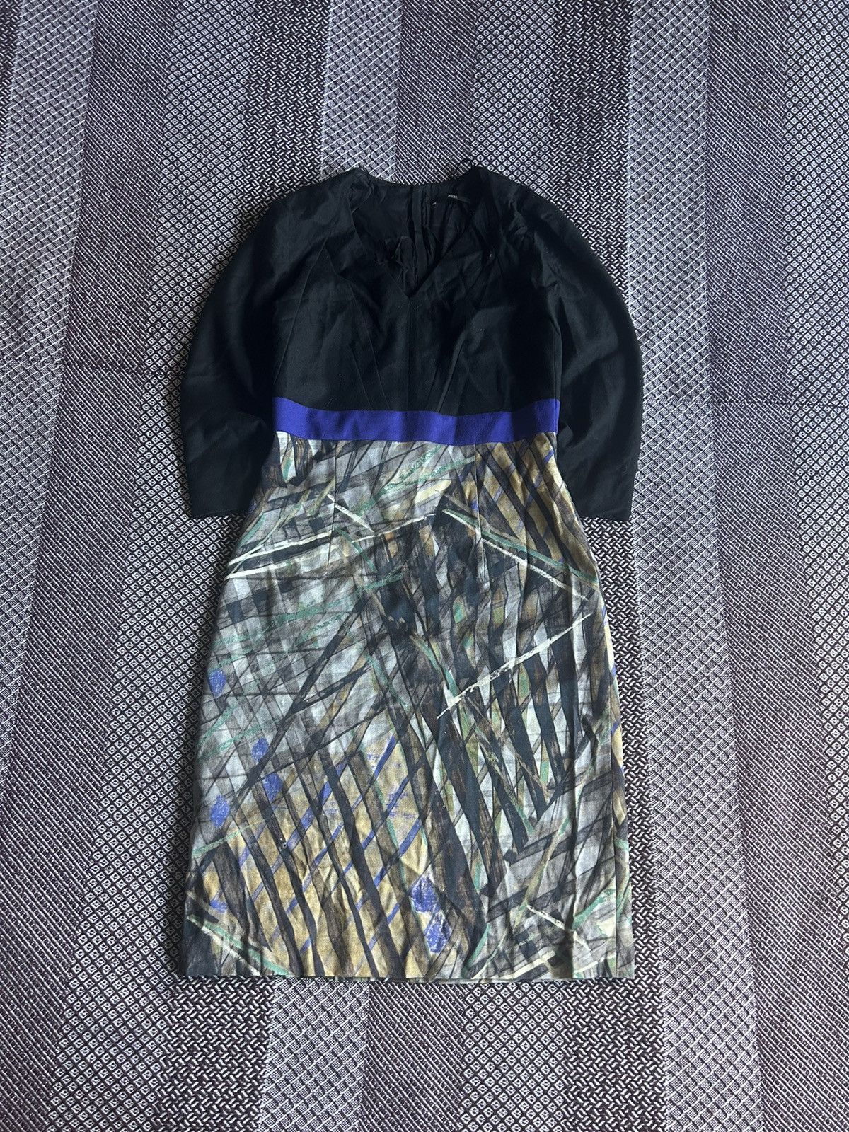 Hugo Boss Hugo Boss Solid Style Women Maxi Dress Virgin Wool Size UK 8 Size S / US 4 / IT 40 - 1 Thumbnail