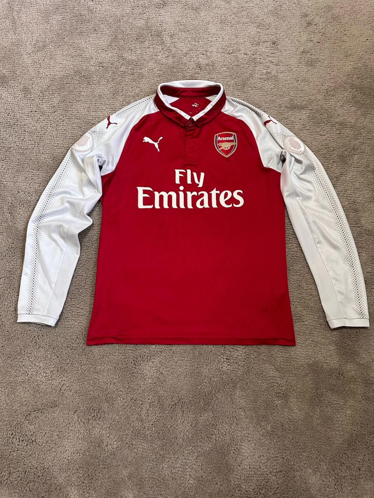Puma #14 AUBAMEYANG ARSENAL LONDON 2017/18 HOME SHIRT JERSEY PUMA Size US M / EU 48-50 / 2 - 1 Thumbnail
