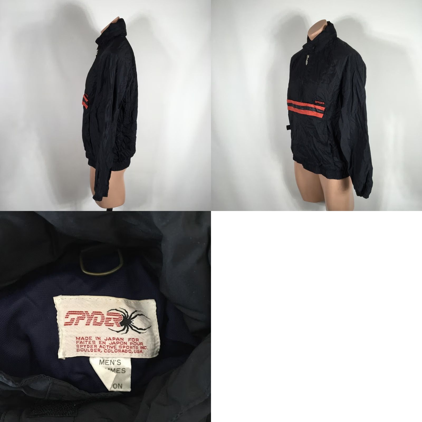 Spyder VINTAGE Spyder Activewear Jacket Men M Leather Black Red Motorcycle 80s 90s Size US M / EU 48-50 / 2 - 8 Thumbnail