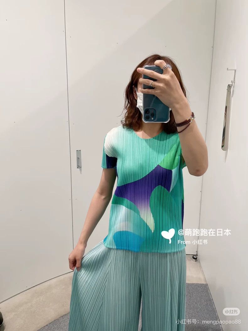 Issey Miyake Issey Miyake size:3 Green cloud pleated short-sleeved shir Size XS / US 0-2 / IT 36-38 - 9 Thumbnail