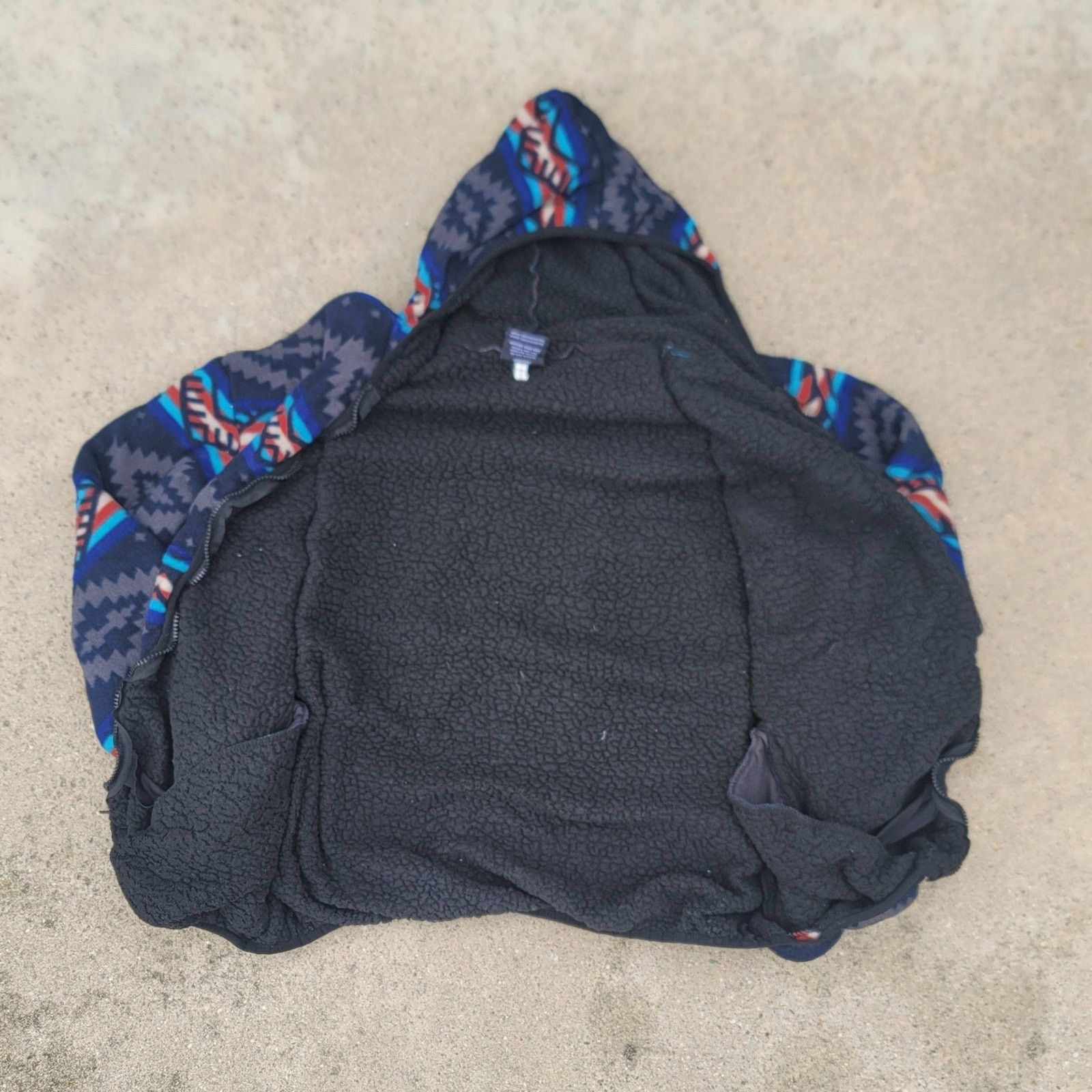 The Unbranded Brand Original Deluxe Sherpa-lined Full-Zip Aztec Tribal Hoodie Size US XL / EU 56 / 4 - 3 Thumbnail