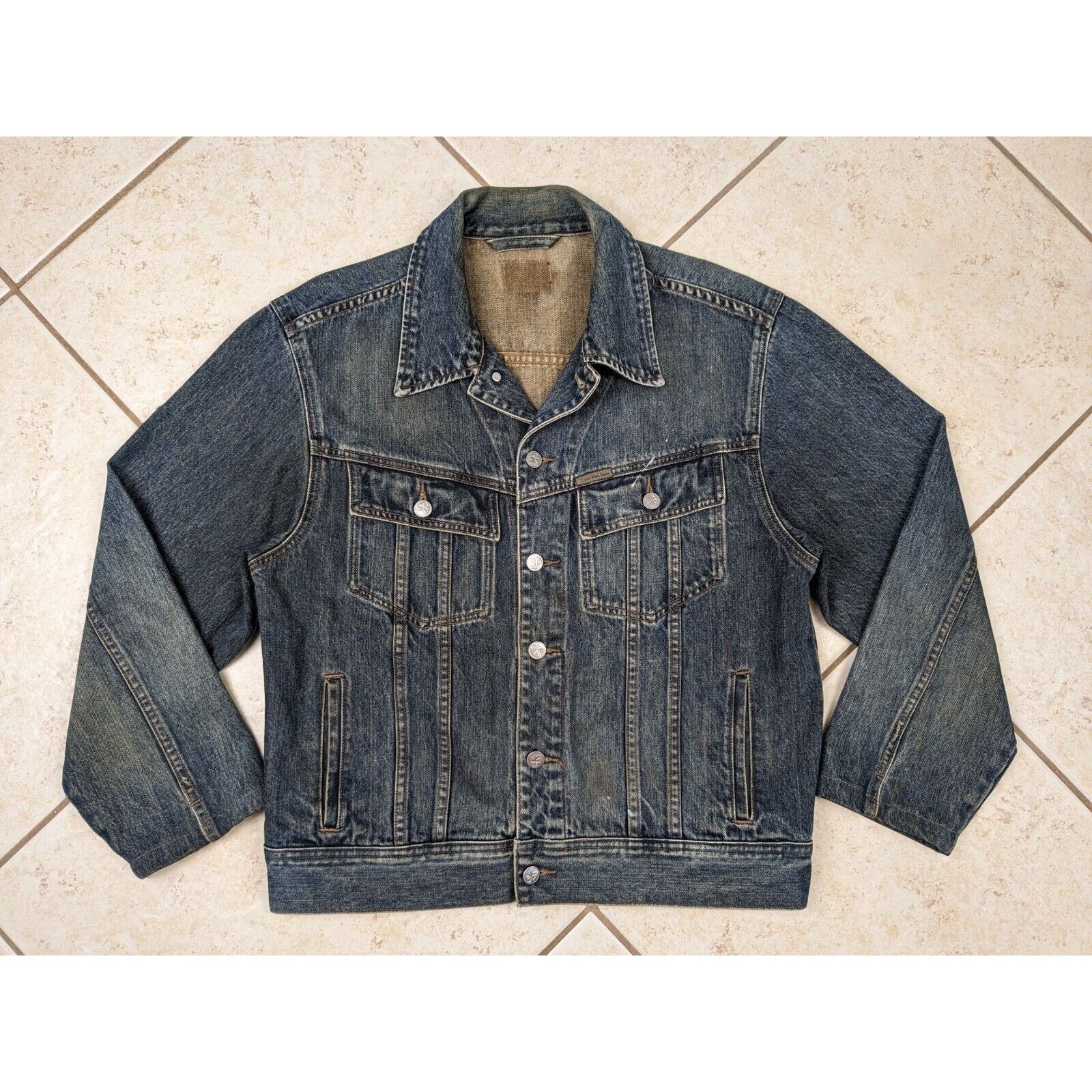 Calvin Klein Vtg Calvin Klein Men's L Denim Jeans Trucker Coat Jacket Size US L / EU 52-54 / 3 - 1 Thumbnail