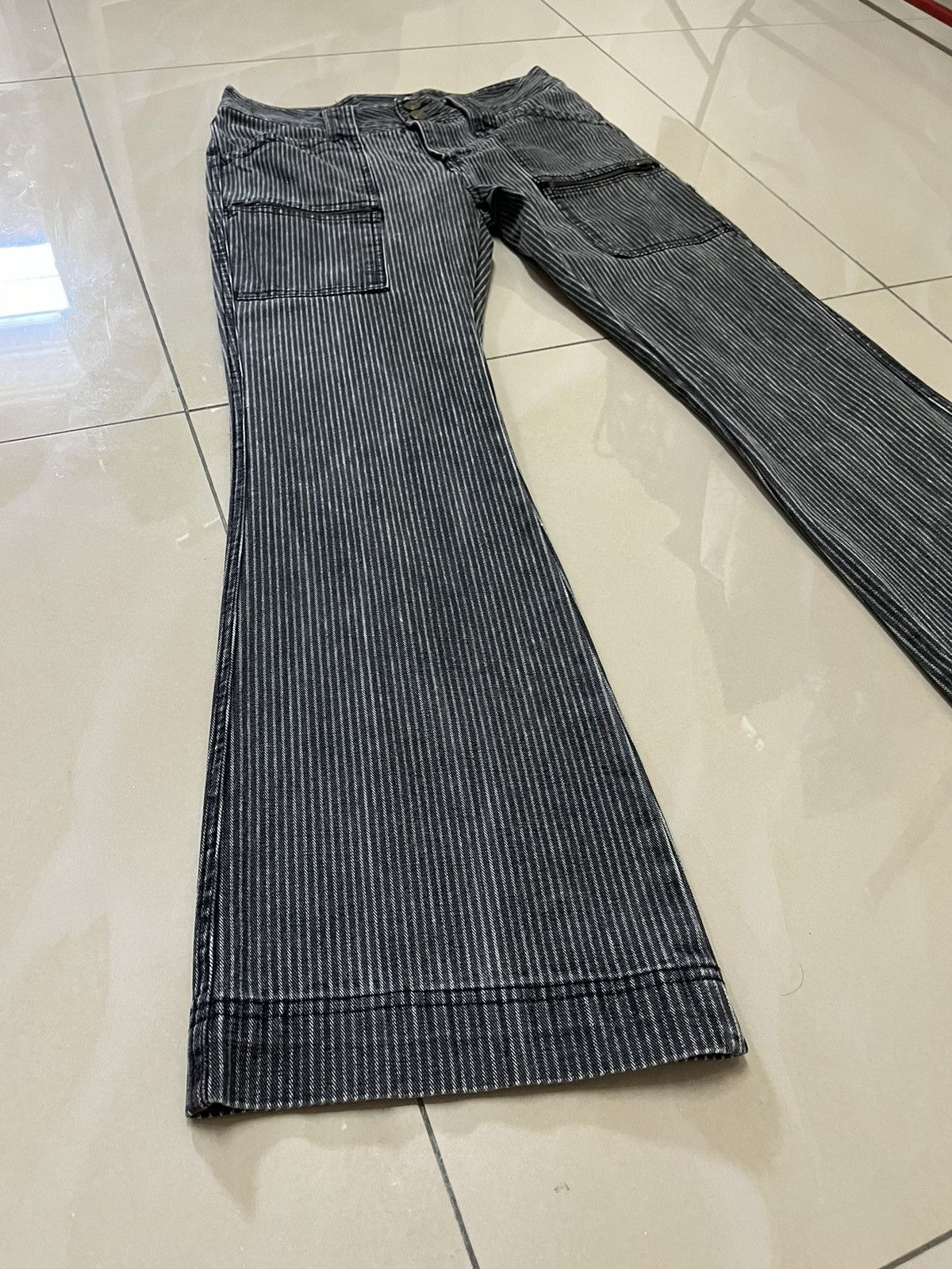 Tornado Mart Black stripe Flared low rise multi pocket wideleg Size US 28 / EU 44 - 2 Thumbnail