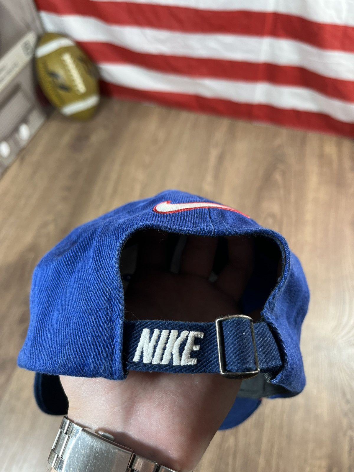 Nike Vintage 90s Rangers Football Soccer Cap Hat Rare Size ONE SIZE - 6 Thumbnail