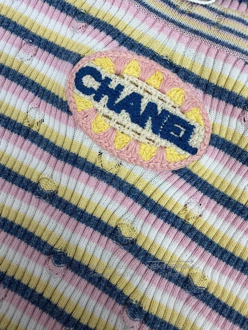 Chanel Chanel Knitted striped vest with colourful stripes Size XS / US 0-2 / IT 36-38 - 3 Thumbnail