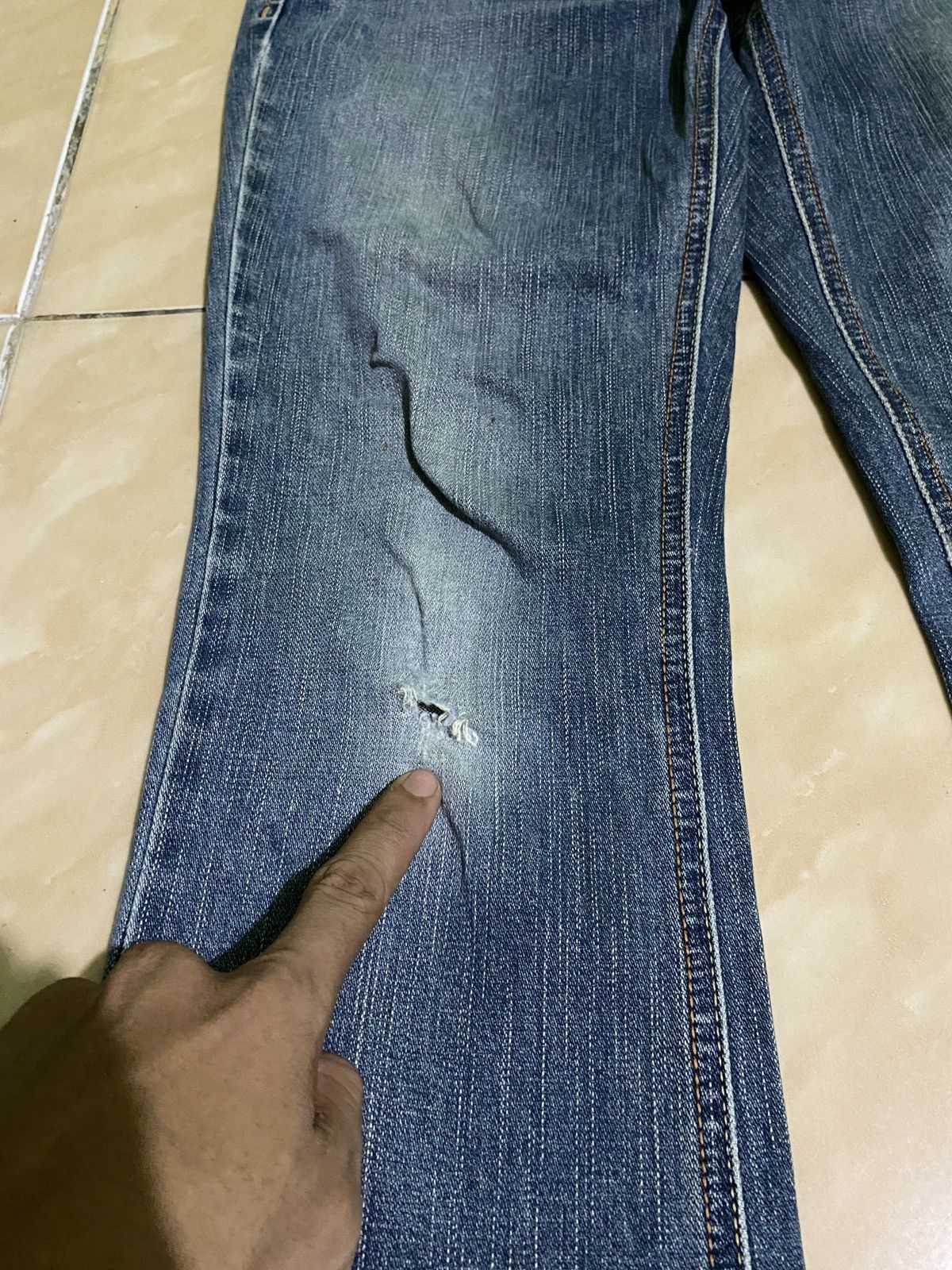 If Six Was Nine × Japanese Brand × Vintage Flare jeans c-seventeen distressed Size 29" - 6 Thumbnail
