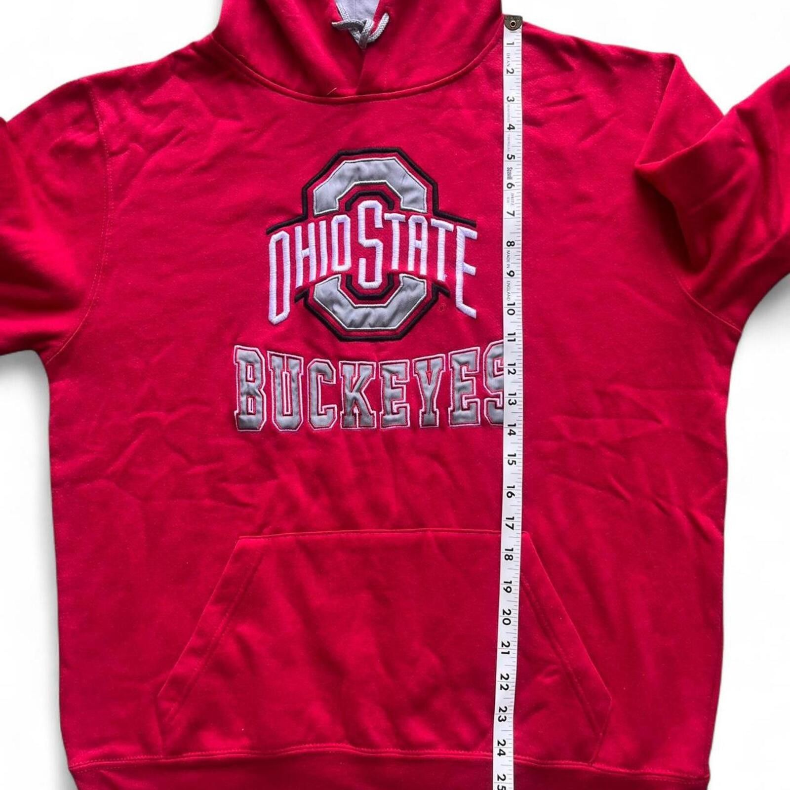 Colosseum Athletics Embroidered OSU Ohio State Buckeyes Big Logo Hoodie Size L Size US L / EU 52-54 / 3 - 6 Thumbnail