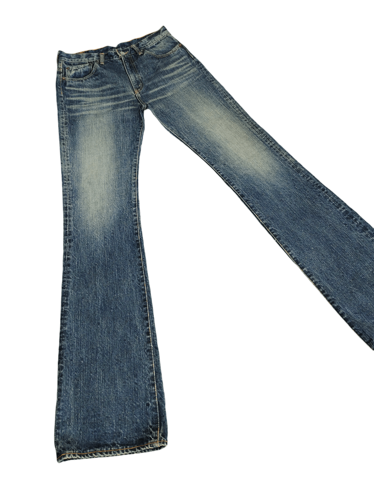 Pherrow's Flare Jeans Stormy Blue Pherrow Clawmark Faded Denim Bootcut Size US 30 / EU 46 - 2 Thumbnail