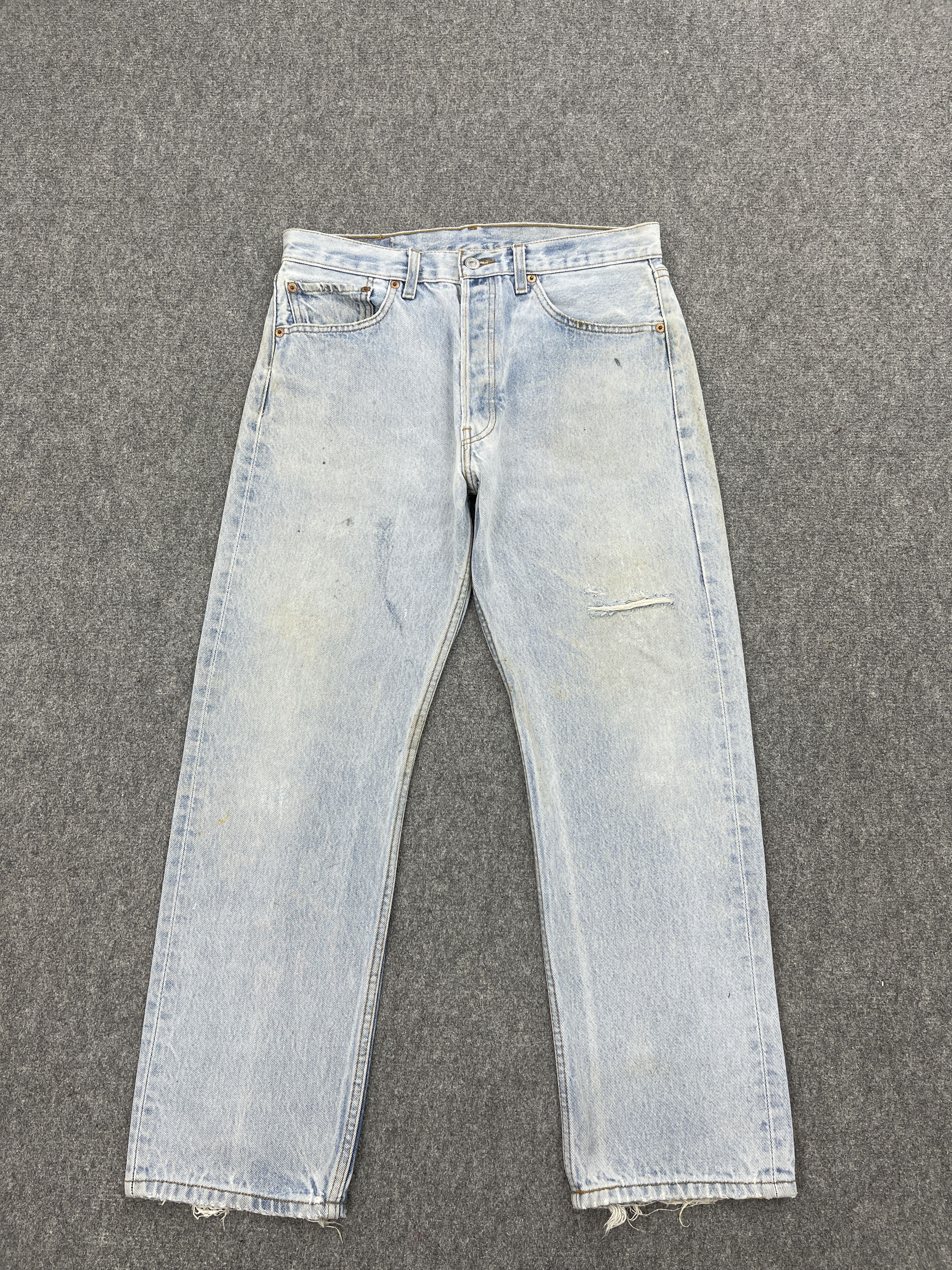 Light Washed Vintage Levis 501 Denim Jeans
