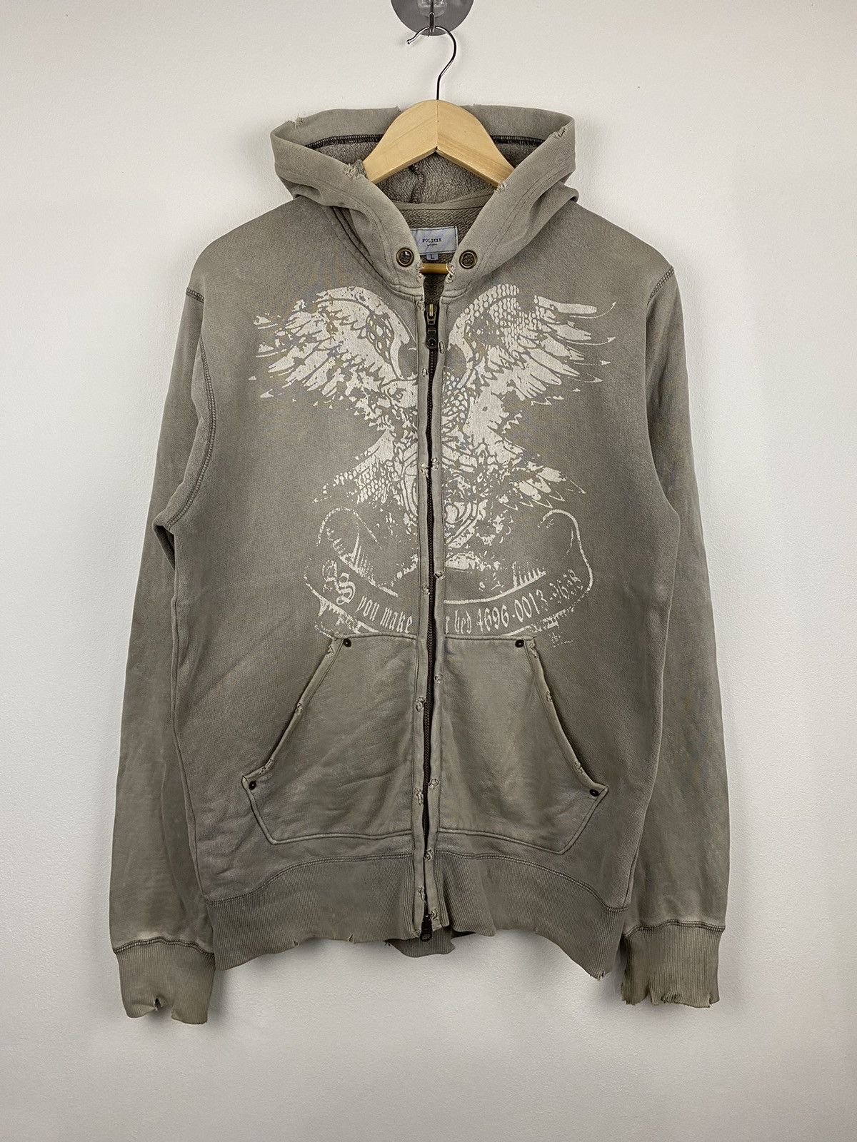 Japanese Brand Politix Zipper Hoodie Size US L / EU 52-54 / 3 - 1 Thumbnail