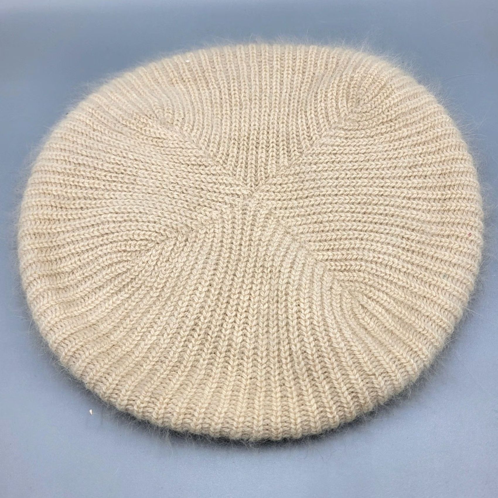 Vintage VINTAGE Aris Beret Hat Women One Size Beige Angora Knit Wool Blend Fuzzy Classic Retro Size ONE SIZE - 5 Thumbnail