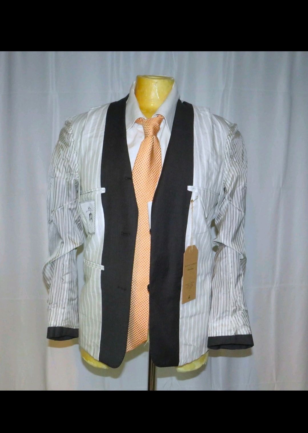 Brooks Brothers Black Fleece Charcoal Striped Suit BB00 NWT Size 34R - 10 Thumbnail