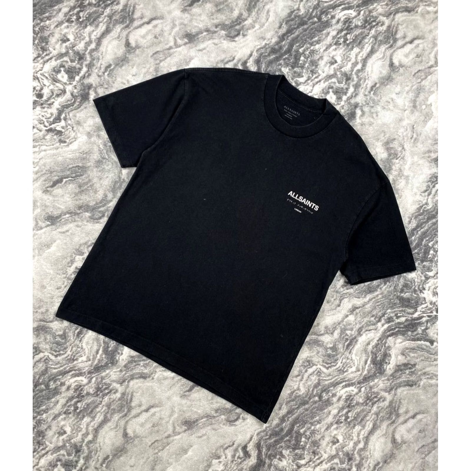 Allsaints AllSaints T Shirt Men S Black Oversized Crew Neck Big Logo SS Fit Size US S / EU 44-46 / 1 - 6 Thumbnail