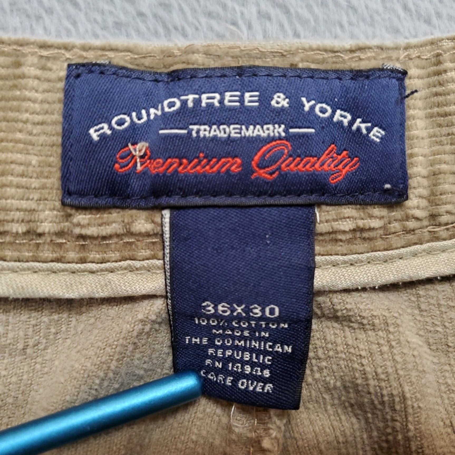 Vintage VINTAGE Roundtree Yorke Pants Mens 36 Regular Brown Corduroy Loose Fit Chino Zip Front Pockets Straight Front Men Size US 36 / EU 52 - 7 Thumbnail