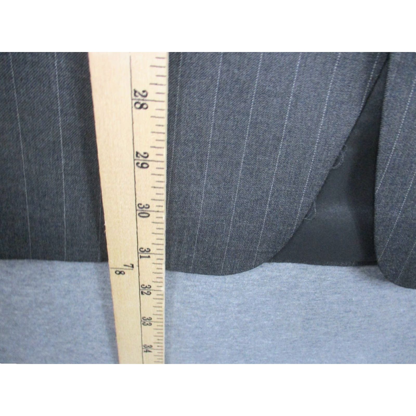 Ralph Lauren Lauren Ralph Lauren Blazer Men 44R Pure Wool Gray Pinstripe Sport Coat Jacket Size 44R - 5 Thumbnail