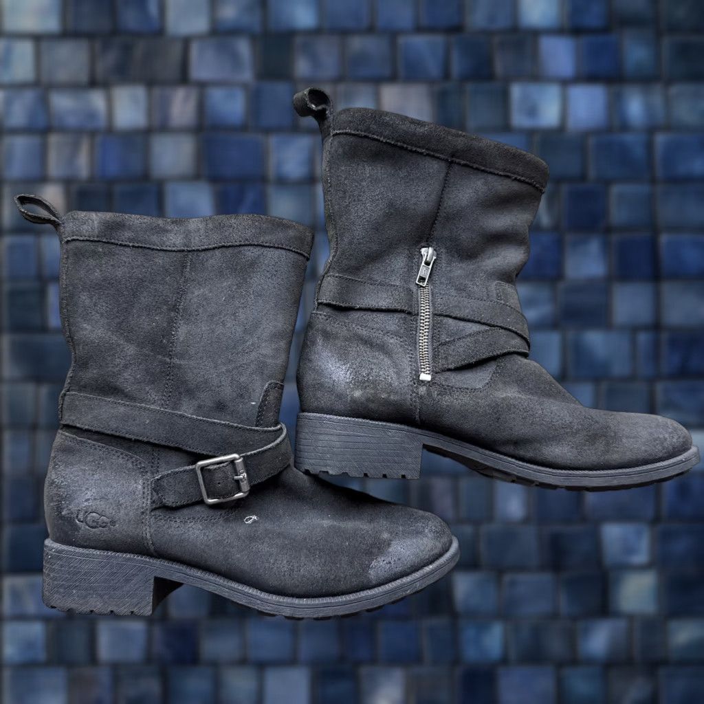 Ugg UGG Glendale Water Resistant Lined Leather Boot Black Women Size 8 Boots Size US 6 / IT 36 - 1 Thumbnail