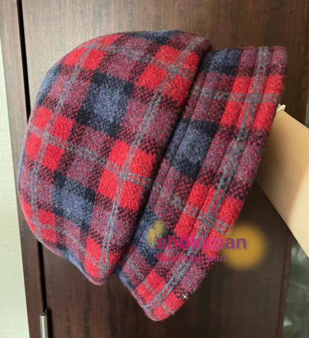 Vivienne Westwood Vivienne Westwood Fuchsia and Purple Plaid Saturn Newsboy Size ONE SIZE - 3 Thumbnail