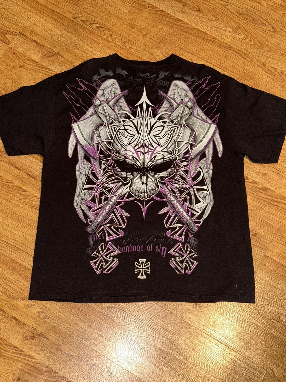 Chemistry Y2K CHEMISTRY BLACK PURPLE SKULL BAGGY CYBER GRUNGE 2XL Size US XXL / EU 58 / 5 - 1 Thumbnail