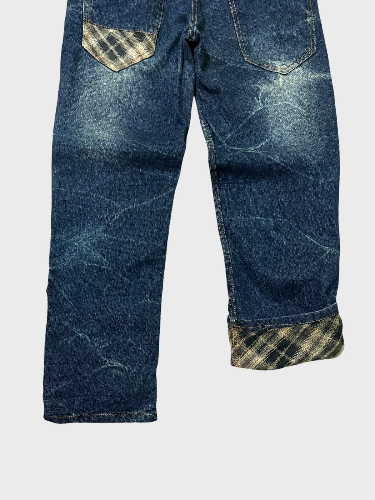 Hysteric Glamour NYLAUS DOUBLE WAIST PLAID TARTAN CLAW MARK DENIM PANTS Size US 30 / EU 46 - 14 Thumbnail