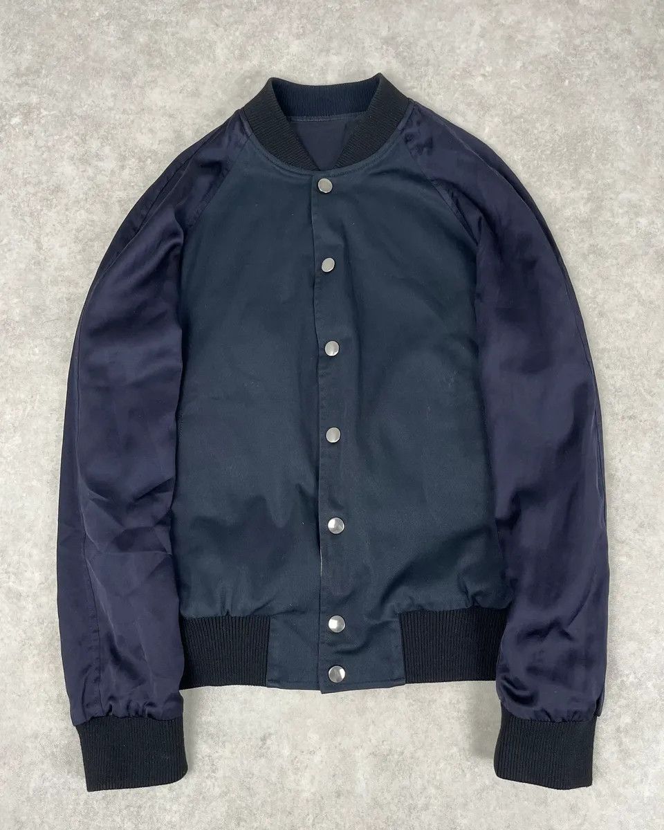 Dries Van Noten Dries Van Noten Beige & Navy Reversible Bomber Jacket Size US M / EU 48-50 / 2 - 2 Thumbnail