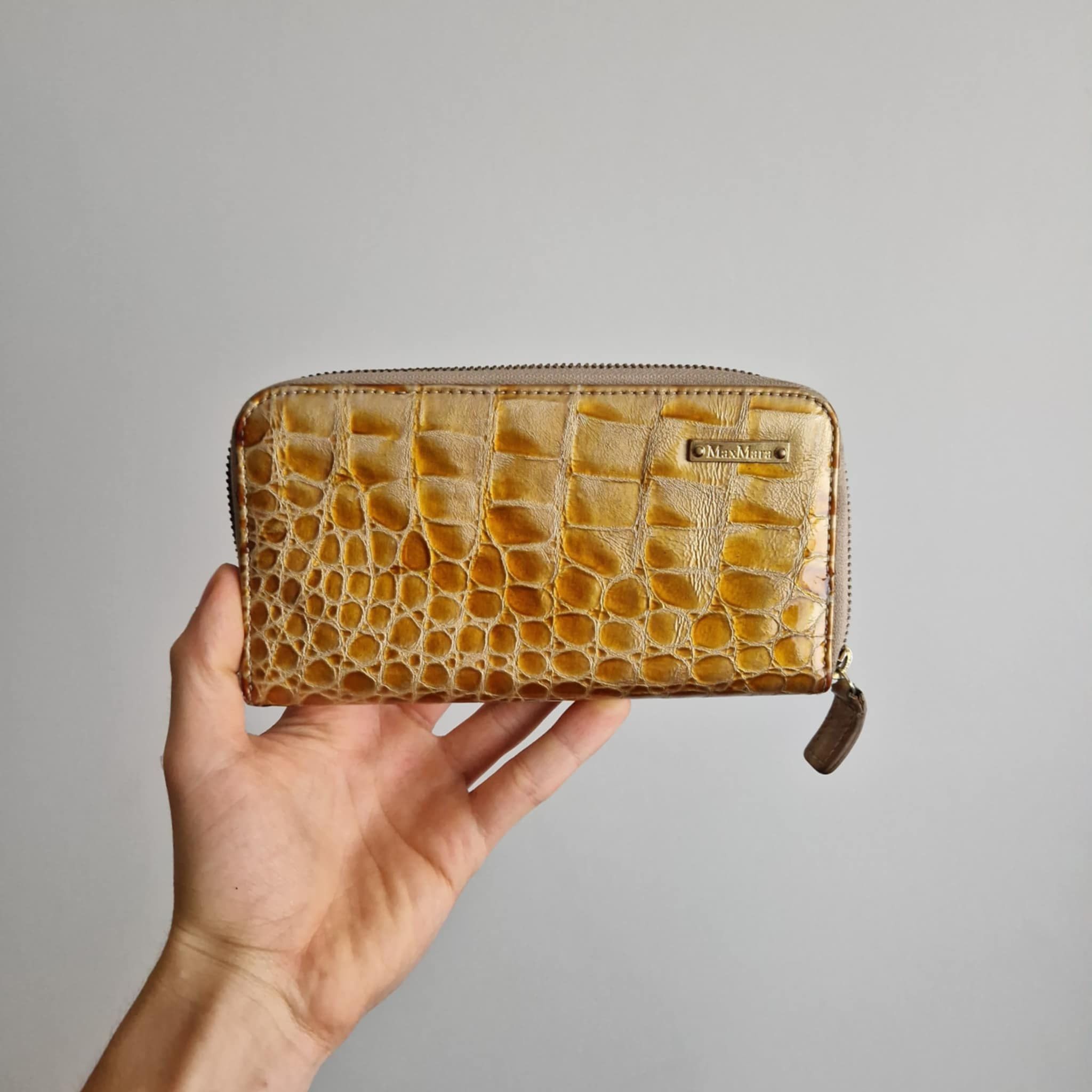 Max Mara Vintage Max Mara Crocodile-Effect Wallet Size ONE SIZE - 1 Thumbnail