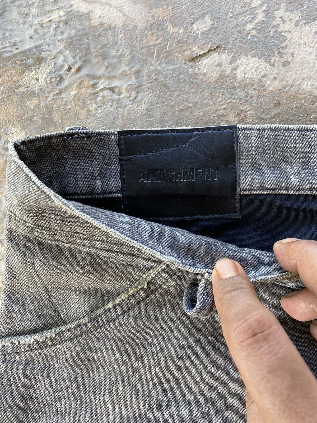 Attachment 👘SALE👘ATTACHMENT DENIM PANTS MADE IN JAPAN BIKER Size US 33 - 7 Thumbnail