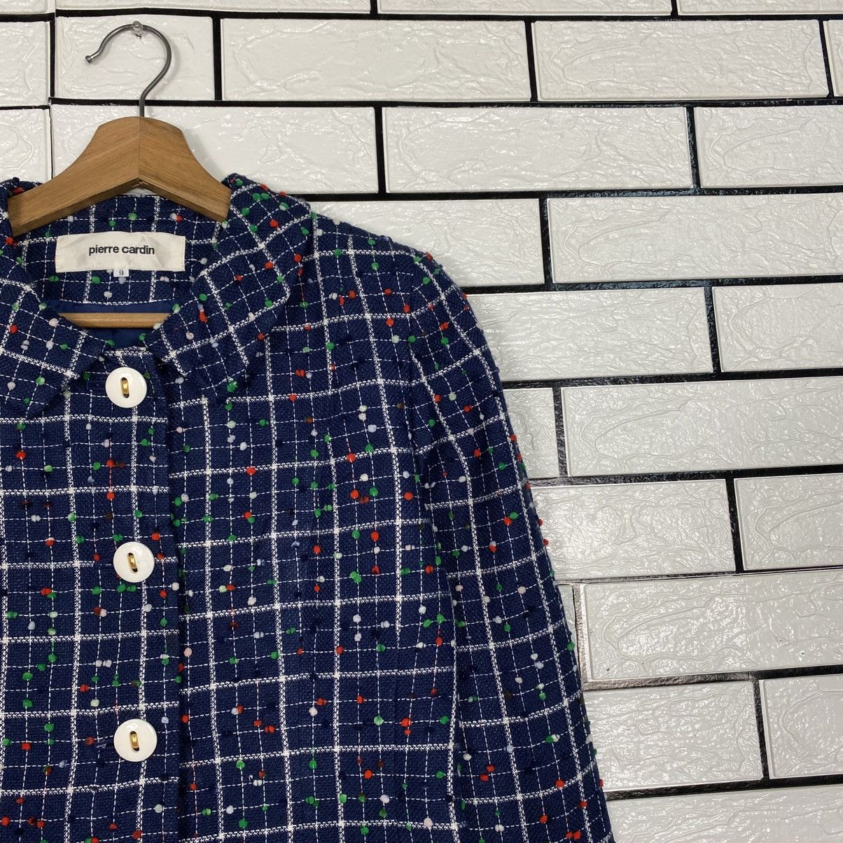 Pierre Cardin 📌Vintage Tweed Jacket Button Pierre Cardin Size M / US 6-8 / IT 42-44 - 7 Thumbnail