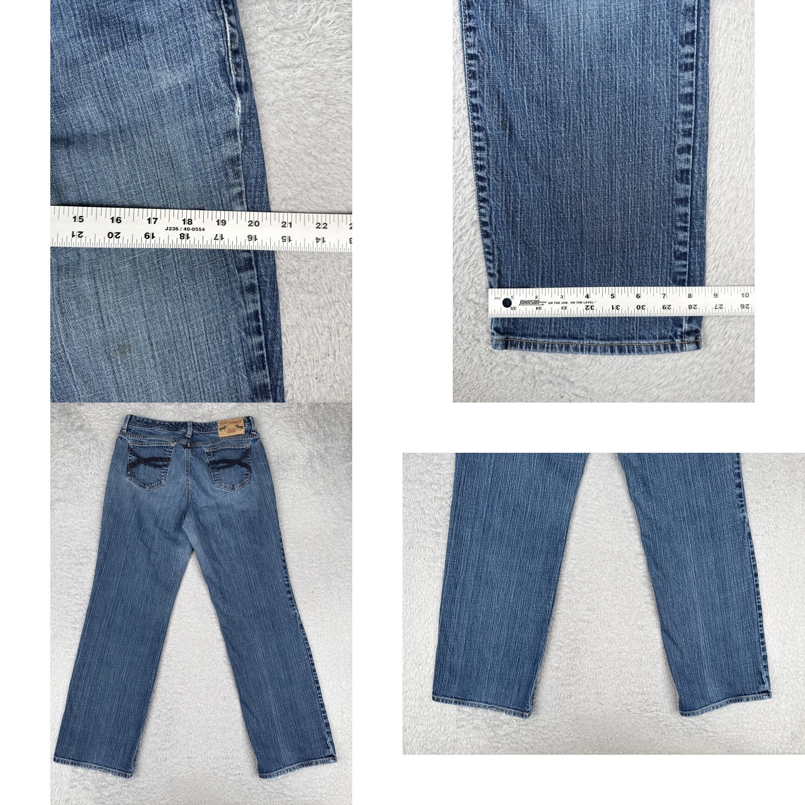 Denime Ross Thomson Jeans Women 32x32 Blue Straight Denim Cotton Medium Wash Casual Size 24" / US 00 / IT 34 - 9 Thumbnail