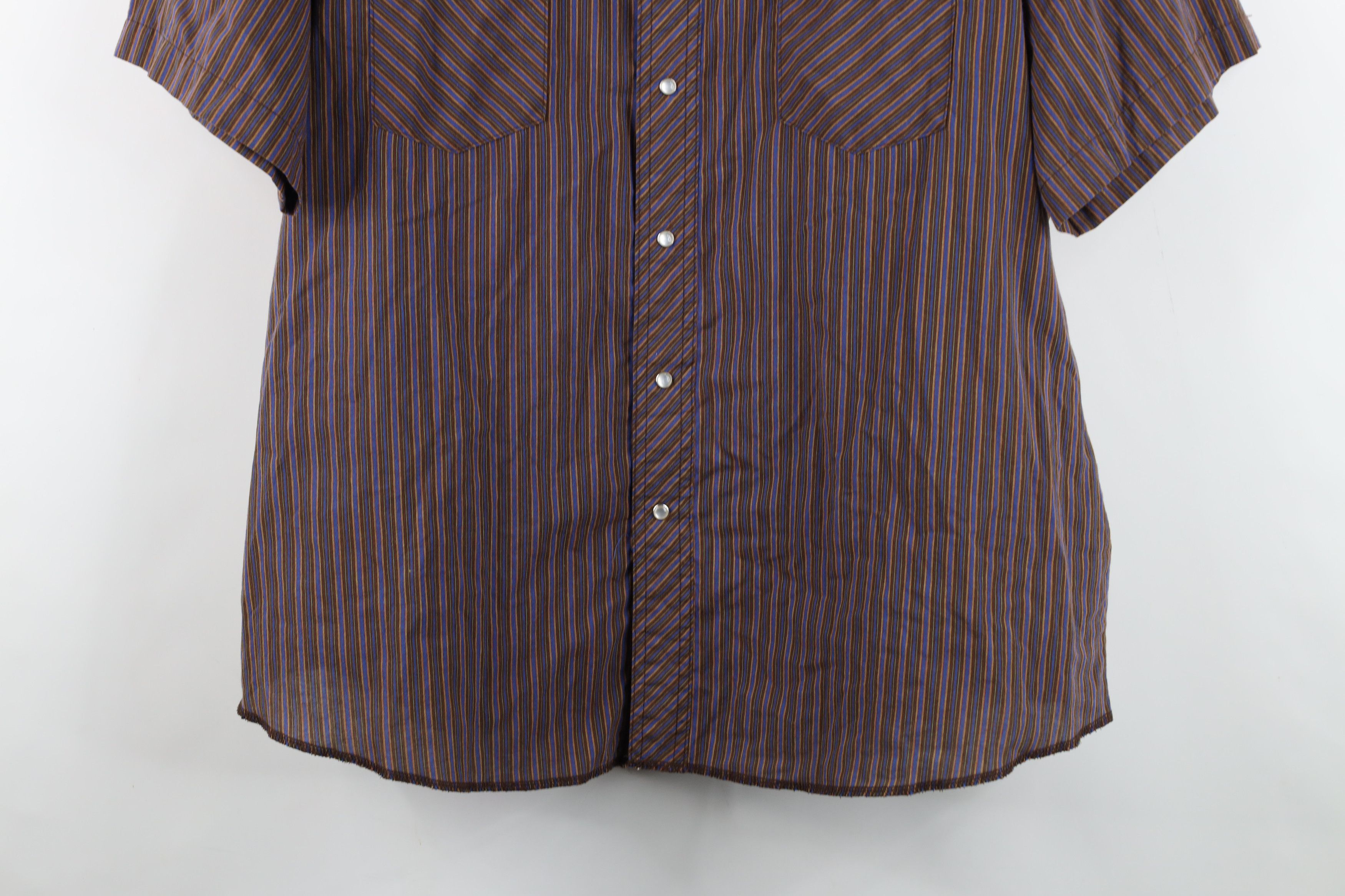 Wrangler Vintage 90s Wrangler Western Striped Cowboy Button Shirt Size US XXL / EU 58 / 5 - 3 Thumbnail