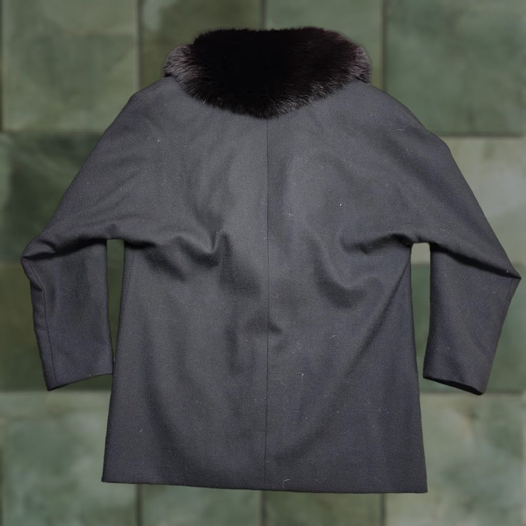Vintage VINTAGE Lillie Rubin Coat Womens M Black Wool Fur Shawl Collar Overcoat Coat Women Size M / US 6-8 / IT 42-44 - 1 Thumbnail
