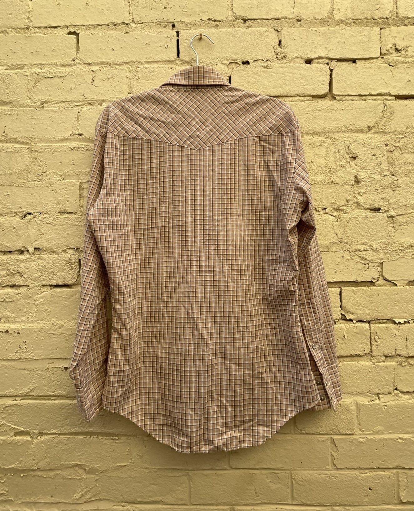 Wrangler Vintage 70s Western shirt Cowboy shirt button up Beige brown Size US M / EU 48-50 / 2 - 2 Thumbnail