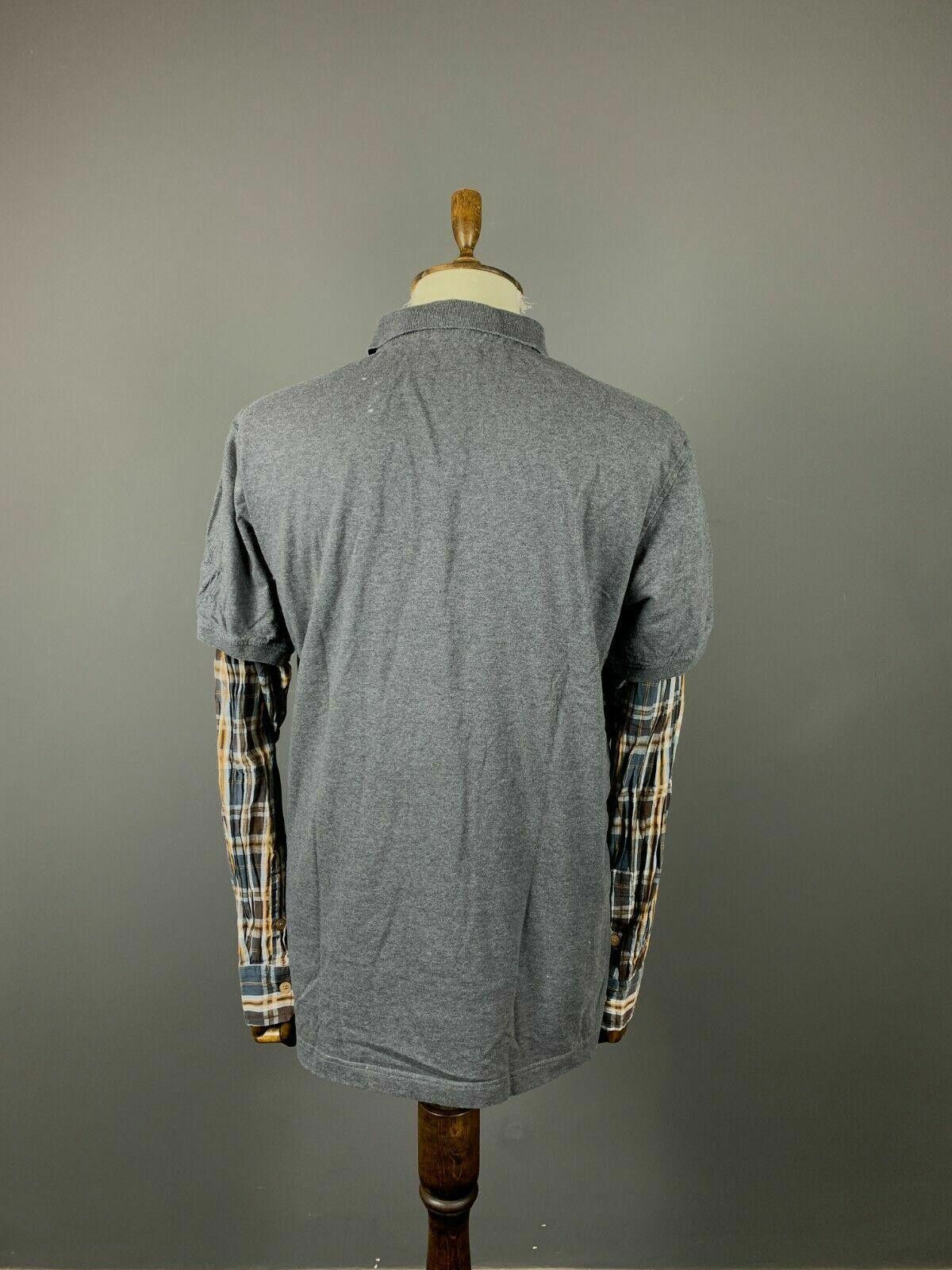 Desigual Men Desigual Happy! Grey Big Polo Shirt Pullover Size 2XL Size US XXL / EU 58 / 5 - 5 Thumbnail