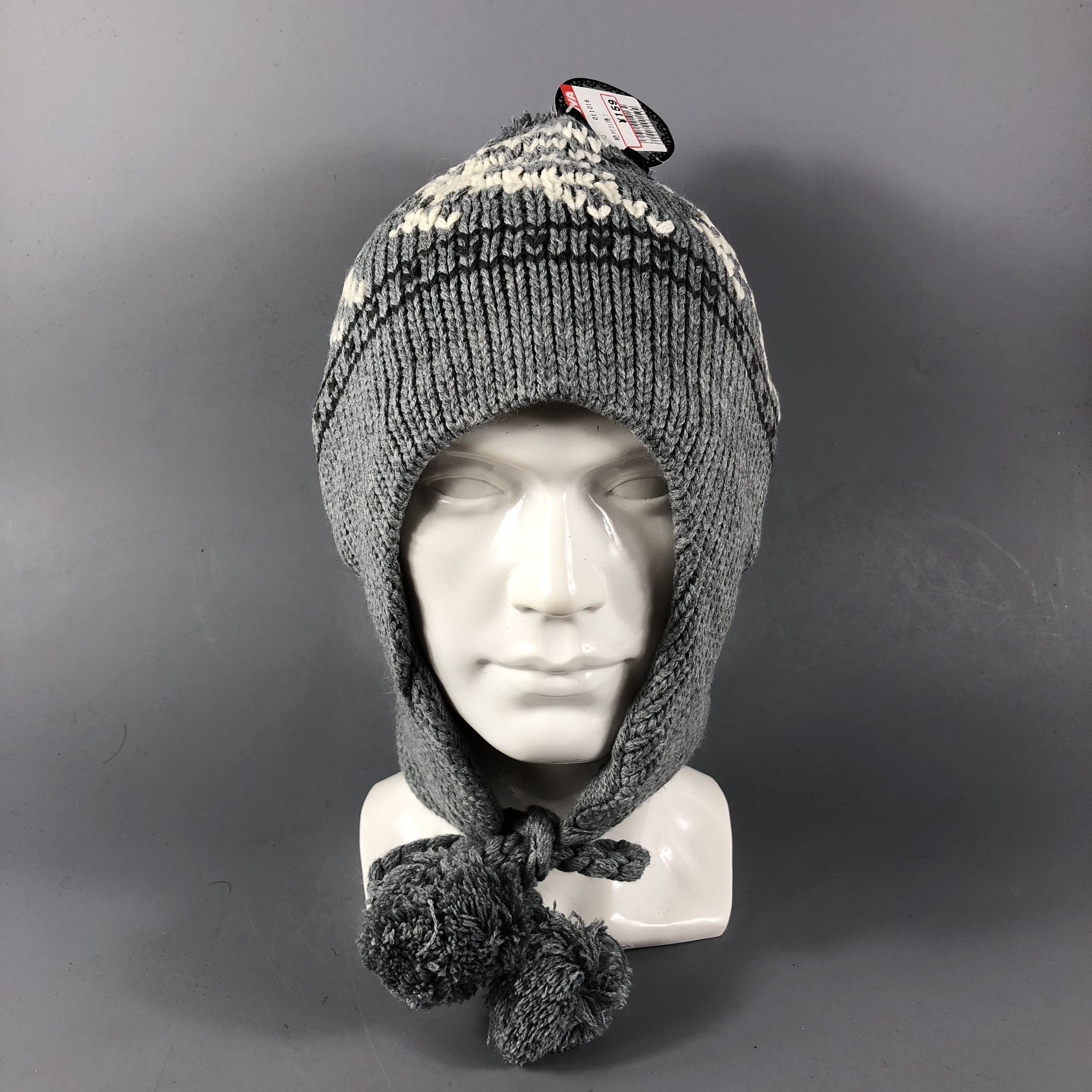 Fair Isle Earflap Bobble Beanie Snowcap Snow Hat B786