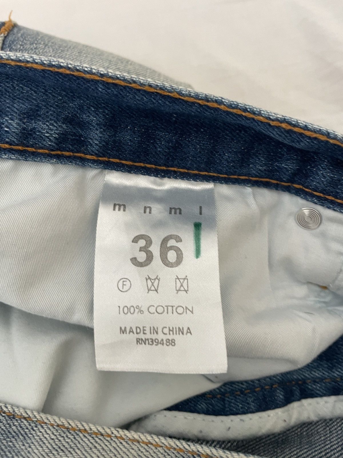 MNML Button Fly Zippered ankle denim jeans Size US 38 / EU 54 - 10 Thumbnail