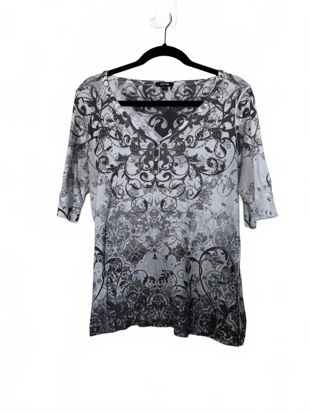 Apt. 9 Soft Grunge Y2K Rhinestone Shirt -Large Size L / US 10 / IT 46 - 1 Thumbnail