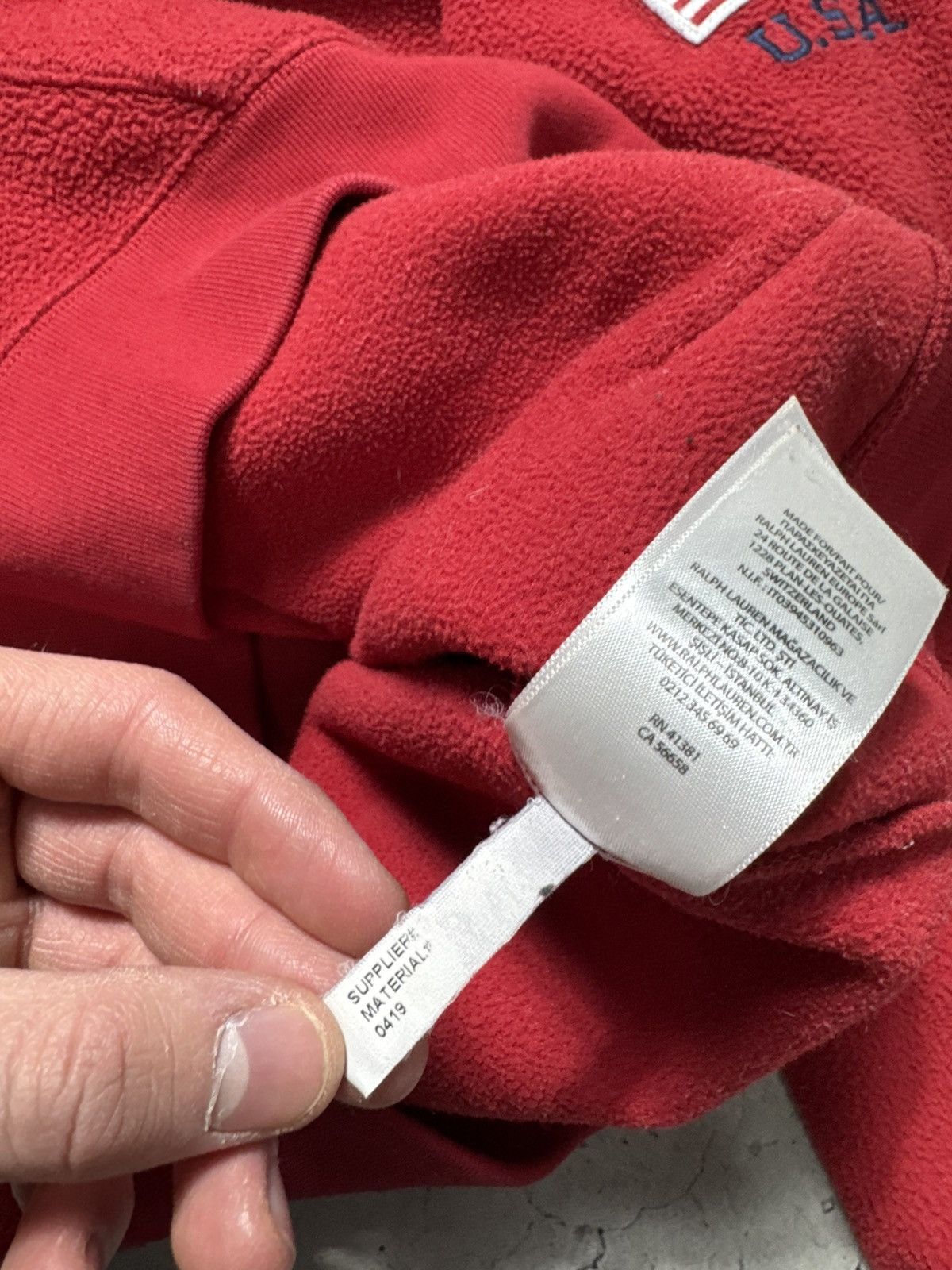 Polo Ralph Lauren Polo Ralph Lauren USA Fleece Hoodie Big Logo Size M Size US M / EU 48-50 / 2 - 9 Thumbnail