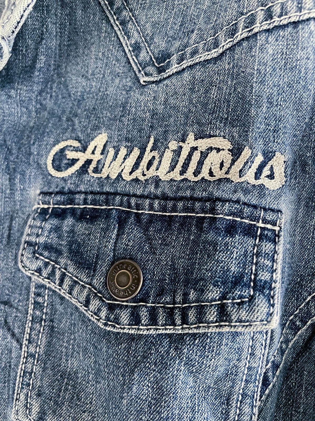In The Attic IN THE ATTIC DENIM WASHED BUTTON DOWN SHIRT Size US S / EU 44-46 / 1 - 4 Thumbnail