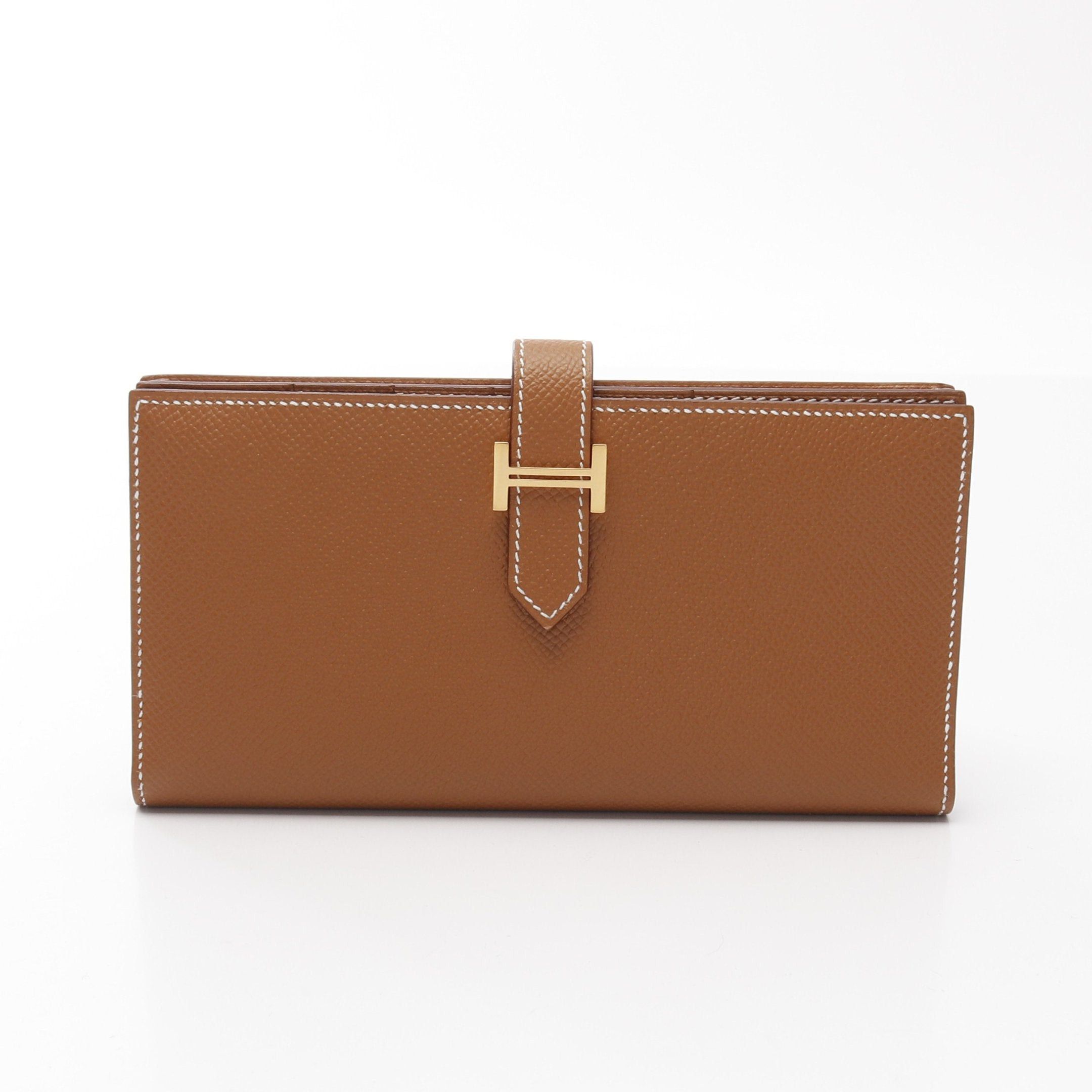 Hermes Hermes Bear Souffle Gold Bi-Fold Long Wallet Veau Epsom Brown Hardware B Stamp Size ONE SIZE - 1 Thumbnail