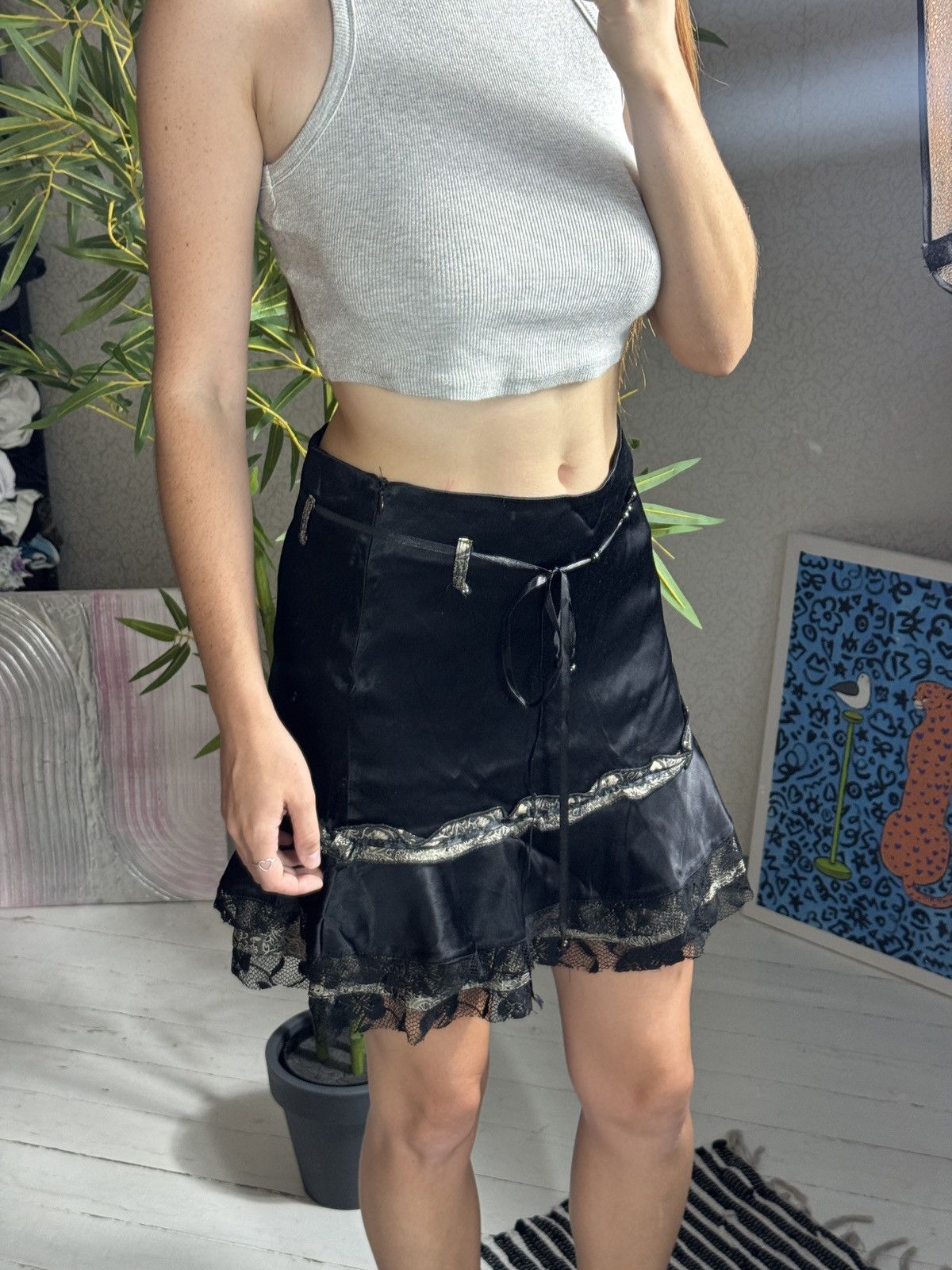 Other VINTAGE 2000s RUSHES MINI SKIRT Size 28" / US 6 / IT 42 - 2 Thumbnail