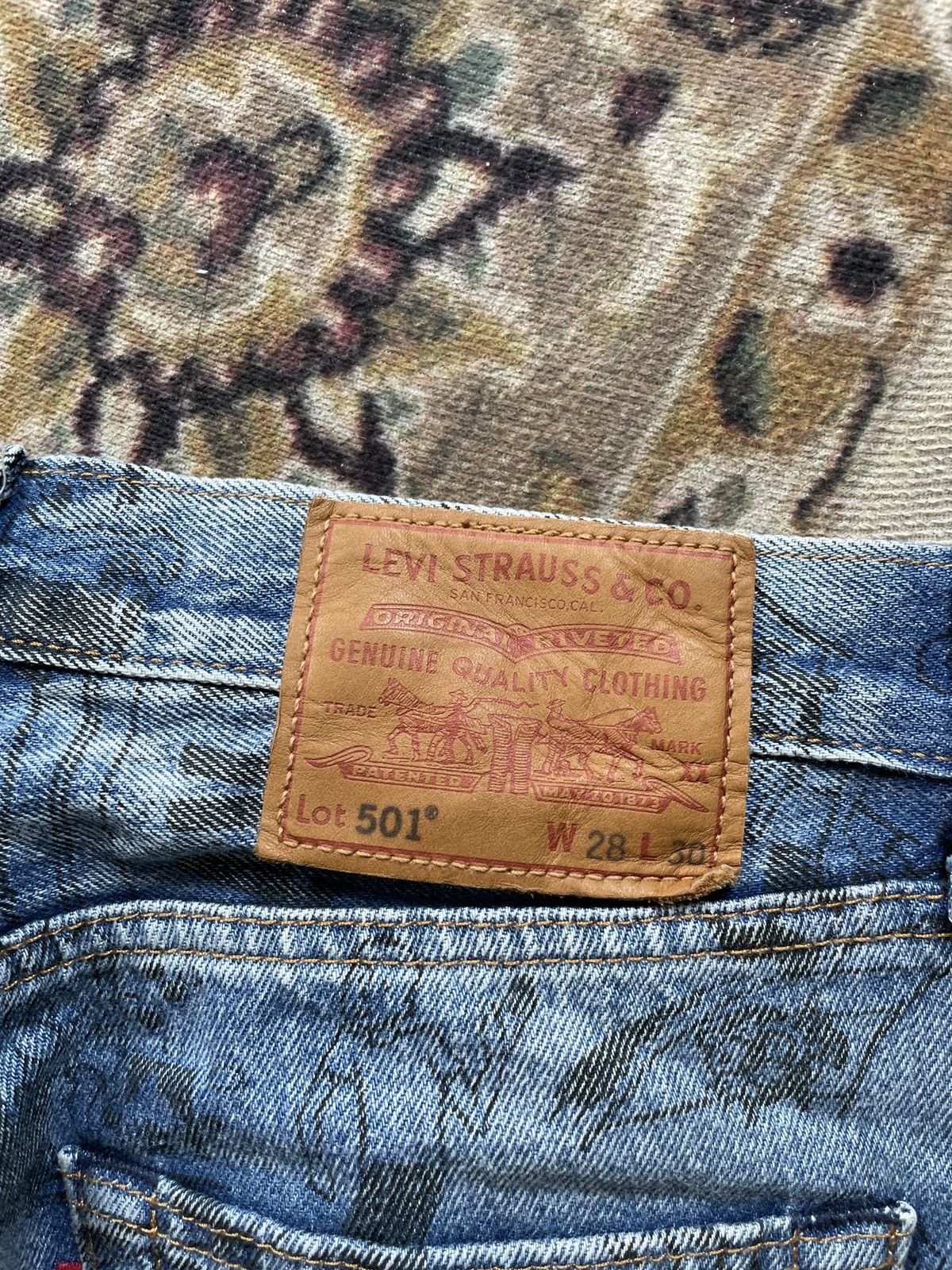Levi's × Levi's Vintage Clothing Levis Bathtub Cartoon Trucker Denim 501 Big E Size US 29 - 10 Thumbnail