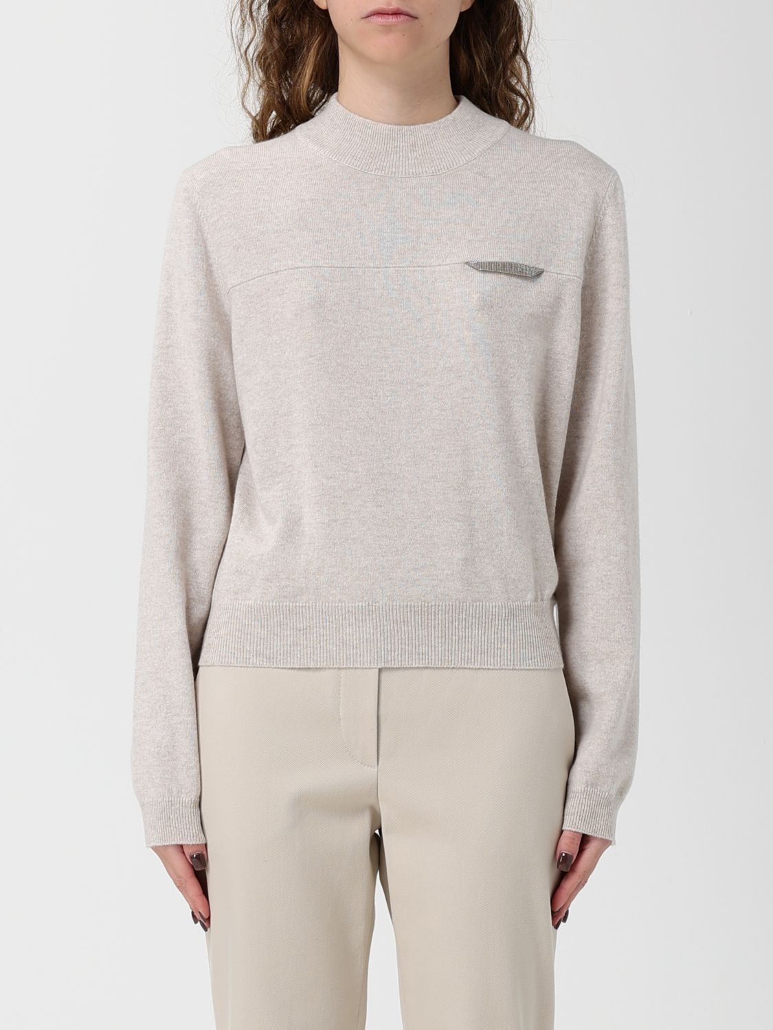 Brunello Cucinelli Sweater Woman Charcoal