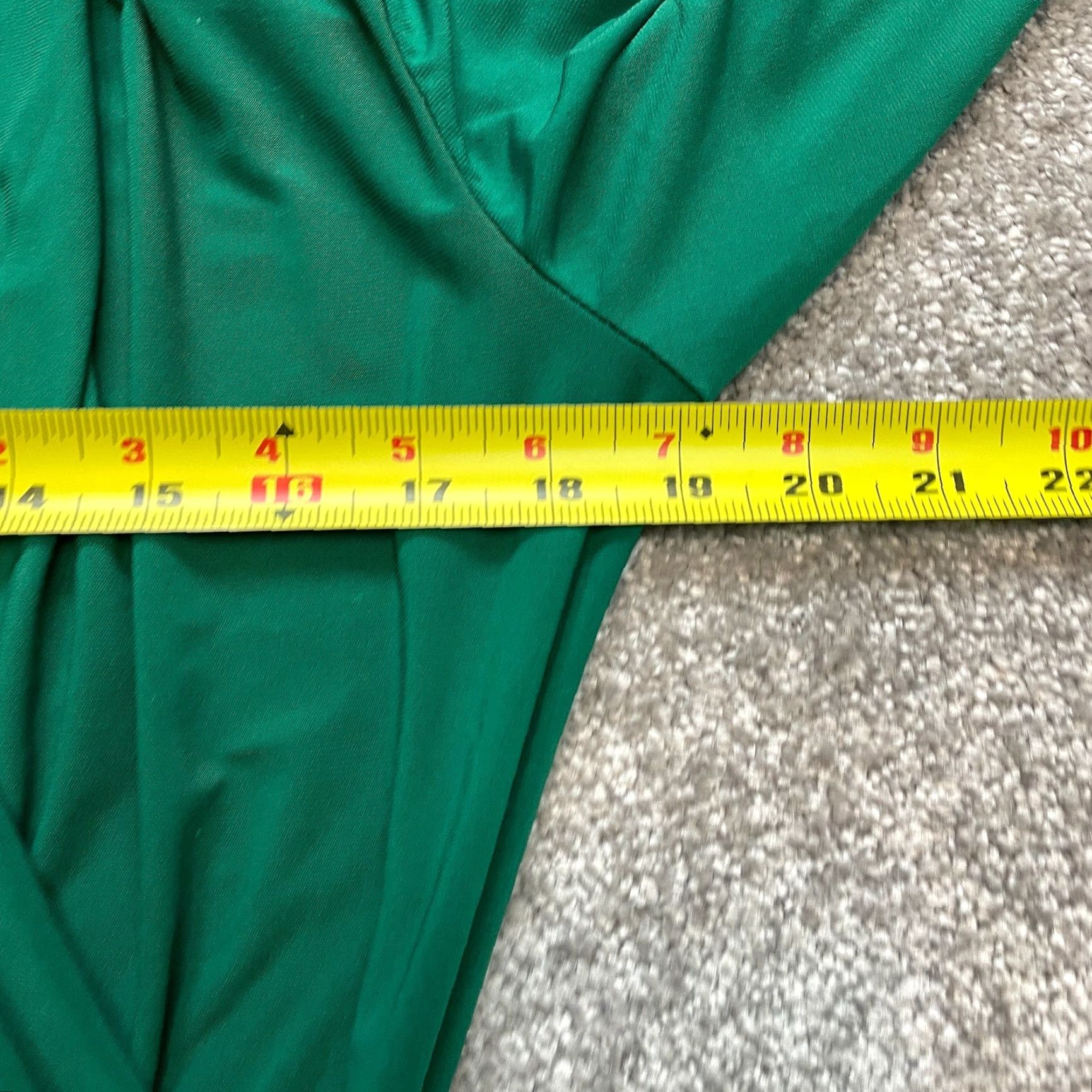Vintage Ellen & Company Blouse Shirt Womens Medium Green Wrap Stretch Long Sleeve Top Size M / US 6-8 / IT 42-44 - 6 Thumbnail