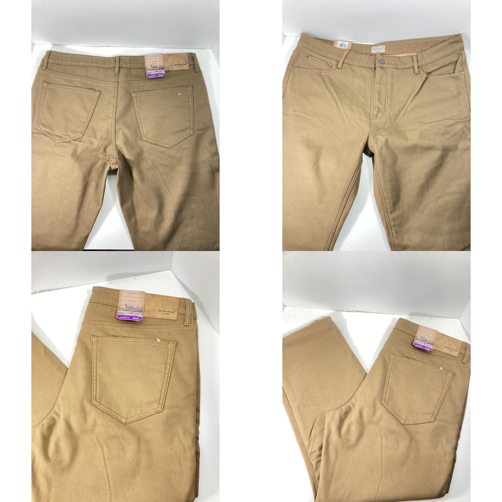 Weatherproof VINTAGE Weatherproof Men's Fleece-Lined Pants 40X30 Stretch Canvas Regular Fit Brown Size US 40 / EU 56 - 9 Thumbnail