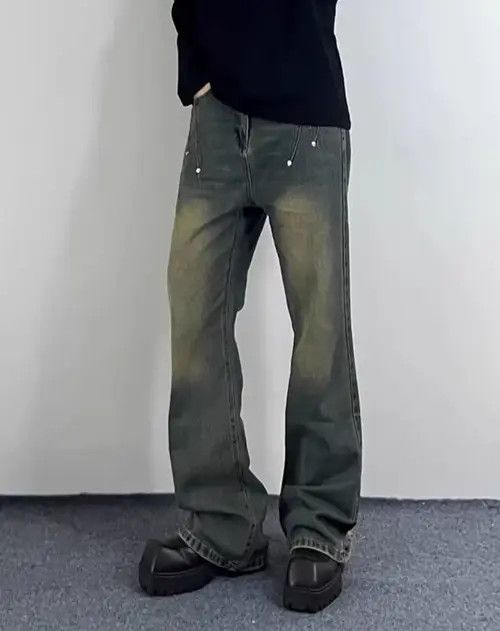 Other Vintage street hip hop Y2K studded baggy jeans Size US 34 / EU 50 - 5 Thumbnail