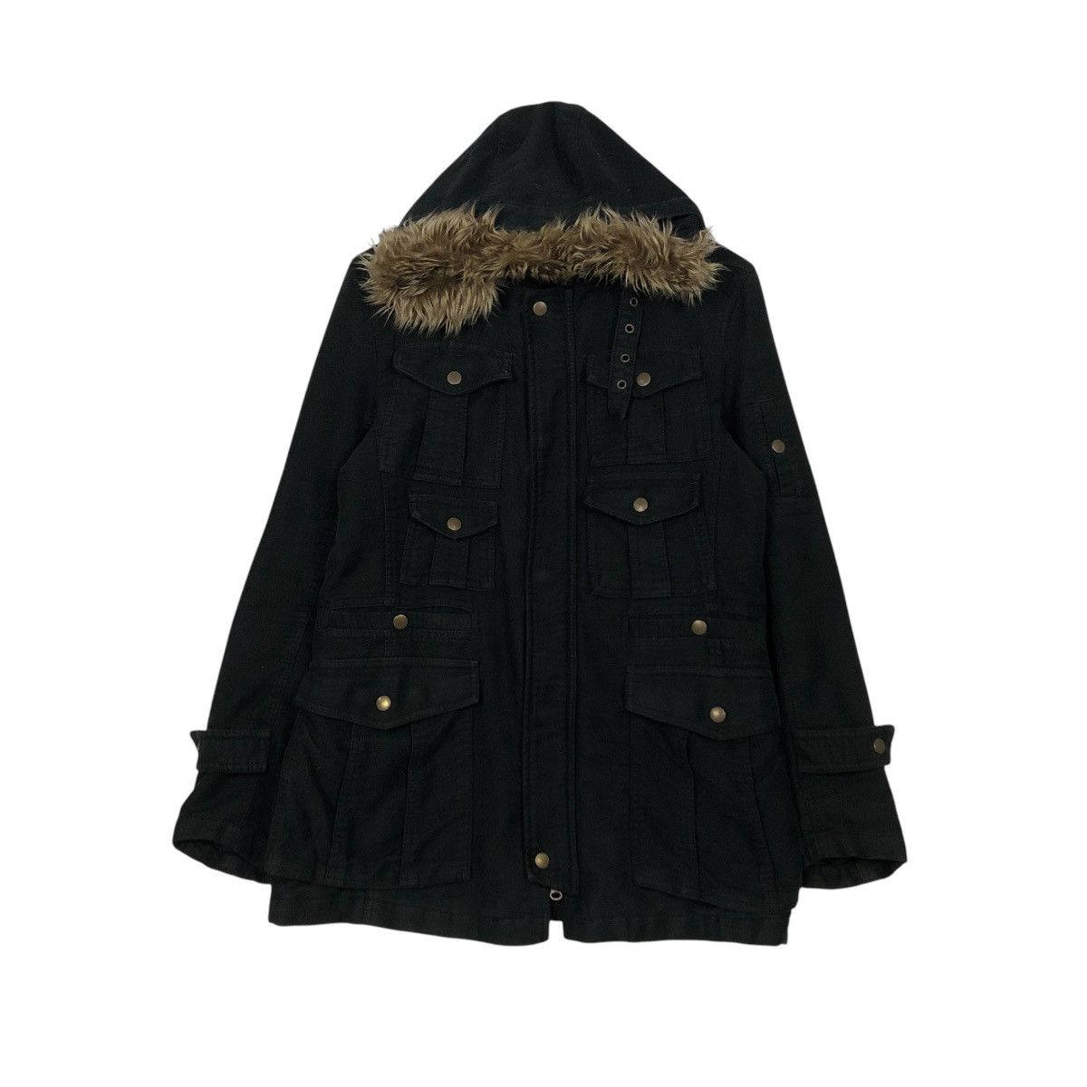 Issey Miyake 🔥VINTAGE BIKER JACKET HIDEAWAYS NICOLE MINK FUR HOODIE Size US M / EU 48-50 / 2 - 3 Thumbnail