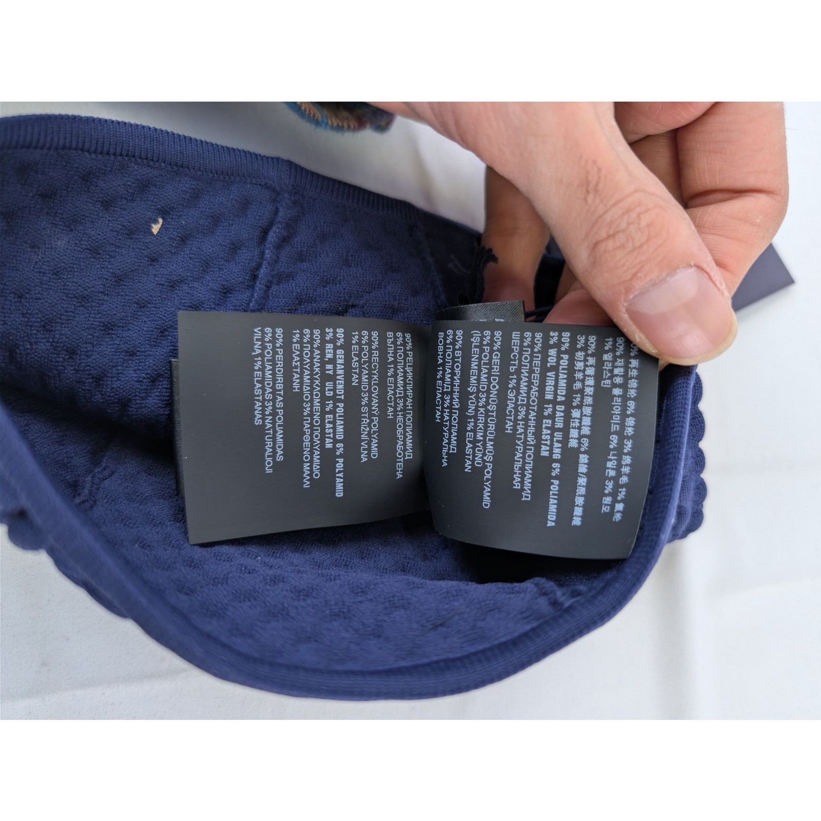 Prada o1rshd1 Size: M / Triangle Knitted Beanie Cap / Hat in Blue Size ONE SIZE - 12 Thumbnail